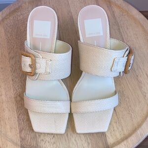 🆕 NWOT, Dolce Vita, Posy, Size 6, Wheat Raffia Heels, (Women)